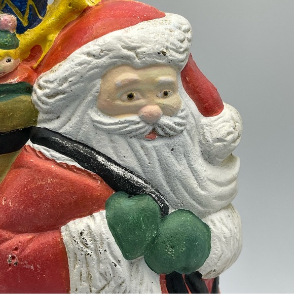 Vintage 1992 Santa Claus cast iron doorstop Lillian Vernon #9454 Christmas toys - Picture 6 of 16